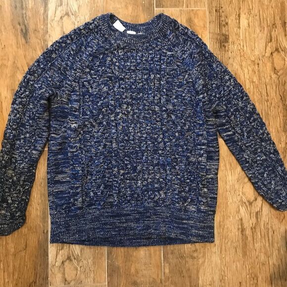 Gap Navy Blue & White Cable Knit Sweater - Picture 3 of 4
